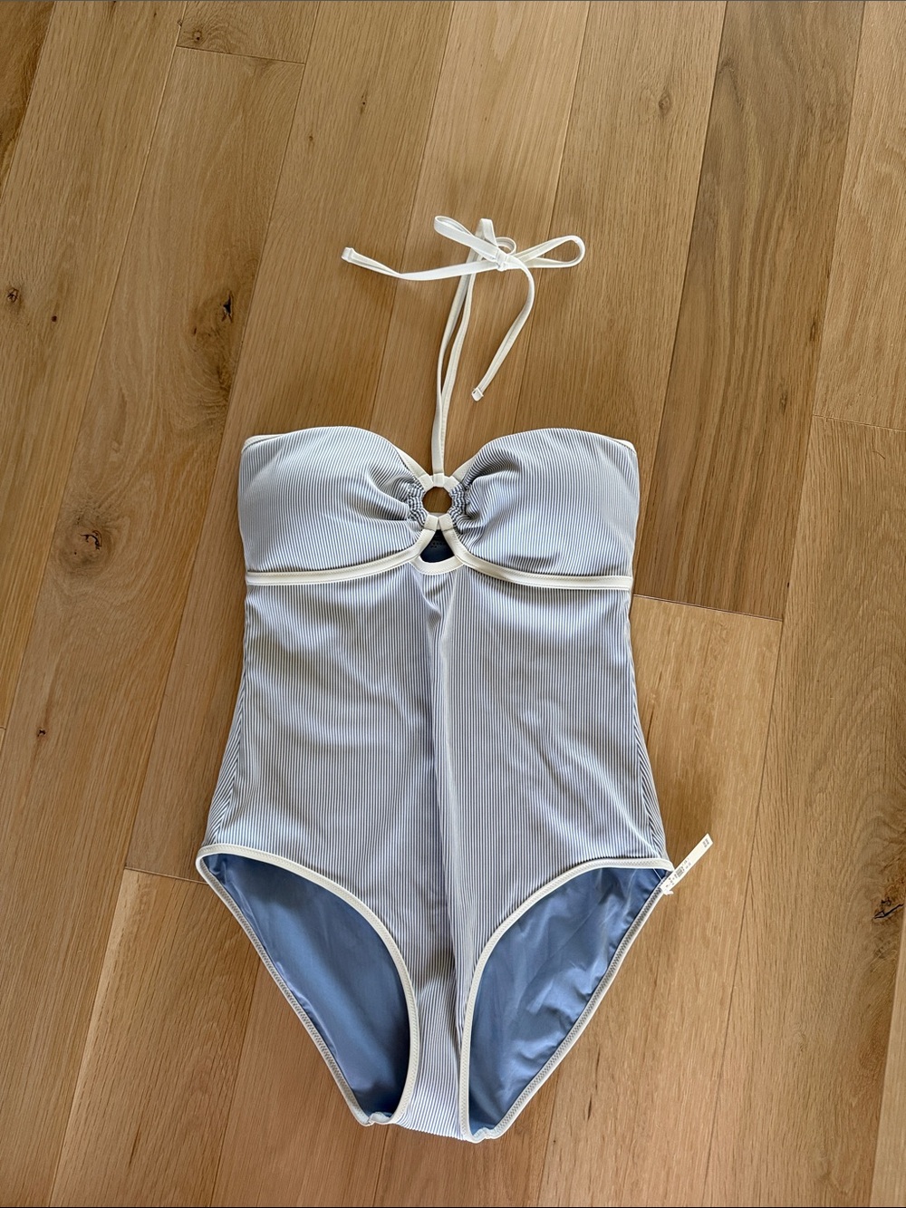 Aerie striped bandeau bathing suit NWT